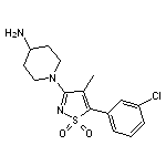 1-[5-(3-chlorophenyl)-4-methyl-1,1-dioxidoisothiazol-3-yl]piperidin-4-amine HCl