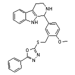 1-(4-methoxy-3-{[(5-phenyl-1,3,4-oxadiazol-2-yl)thio]methyl}phenyl)-2,3,4,9-tetrahydro-1H-beta-carboline HCl