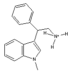 2-(1-methyl-1H-indol-3-yl)-2-phenylethanaminium CH3COO-