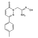 (1Z)-N’-hydroxy-2-[3-(4-methylphenyl)-6-oxopyridazin-1(6H)-yl]ethanimidamide