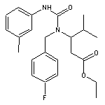 ethyl 3-((4-fluorobenzyl){[(3-methylphenyl)amino]carbonyl}amino)-4-methylpentanoate