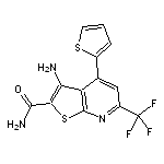 3-amino-4-thien-2-yl-6-(trifluoromethyl)thieno[2,3-b]pyridine-2-carboxamide