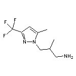 2-methyl-3-[5-methyl-3-(trifluoromethyl)-1H-pyrazol-1-yl]propan-1-amine