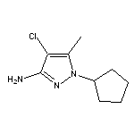 4-chloro-1-cyclopentyl-5-methyl-1H-pyrazol-3-amine