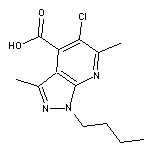 1-butyl-5-chloro-3,6-dimethyl-1H-pyrazolo[3,4-b]pyridine-4-carboxylic acid