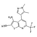 3-amino-4-(1,5-dimethyl-1H-pyrazol-4-yl)-6-(trifluoromethyl)thieno[2,3-b]pyridine-2-carbonitrile