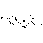 4-(1’-ethyl-3’-methyl-1H,1’H-3,4’-bipyrazol-1-yl)aniline HCl