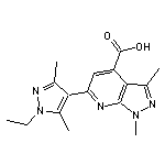 6-(1-ethyl-3,5-dimethyl-1H-pyrazol-4-yl)-1,3-dimethyl-1H-pyrazolo[3,4-b]pyridine-4-carboxylic acid