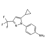 4-[5-cyclopropyl-3-(trifluoromethyl)-1H-pyrazol-1-yl]aniline HCl