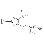 (1E)-3-[3-cyclopropyl-5-(trifluoromethyl)-1H-pyrazol-1-yl]-N’-hydroxypropanimidamide