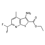 ethyl 3-amino-6-(difluoromethyl)-4-methylthieno[2,3-b]pyridine-2-carboxylate