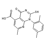 1-(2,5-dimethylphenyl)-2-mercapto-7-methyl-4-oxo-1,4-dihydropyrido[2,3-d]pyrimidine-5-carboxylic acid