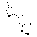 (1E)-N’-hydroxy-3-(4-methyl-1H-pyrazol-1-yl)butanimidamide