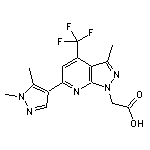 [6-(1,5-dimethyl-1H-pyrazol-4-yl)-3-methyl-4-(trifluoromethyl)-1H-pyrazolo[3,4-b]pyridin-1-yl]acetic acid