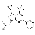 [3-cyclopropyl-6-phenyl-4-(trifluoromethyl)-1H-pyrazolo[3,4-b]pyridin-1-yl]acetic acid