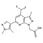 [4-(difluoromethyl)-6-(1,5-dimethyl-1H-pyrazol-4-yl)-3-methyl-1H-pyrazolo[3,4-b]pyridin-1-yl]acetic acid