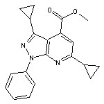 methyl 3,6-dicyclopropyl-1-phenyl-1H-pyrazolo[3,4-b]pyridine-4-carboxylate