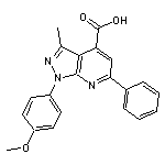 1-(4-methoxyphenyl)-3-methyl-6-phenyl-1H-pyrazolo[3,4-b]pyridine-4-carboxylic acid