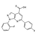 1-(2-fluorophenyl)-6-(4-fluorophenyl)-1H-pyrazolo[3,4-b]pyridine-4-carboxylic acid