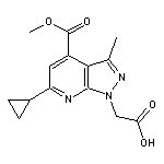 [6-cyclopropyl-4-(methoxycarbonyl)-3-methyl-1H-pyrazolo[3,4-b]pyridin-1-yl]acetic acid