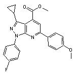 methyl 3-cyclopropyl-1-(4-fluorophenyl)-6-(4-methoxyphenyl)-1H-pyrazolo[3,4-b]pyridine-4-carboxylate