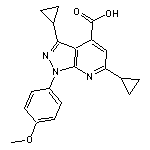 3,6-dicyclopropyl-1-(4-methoxyphenyl)-1H-pyrazolo[3,4-b]pyridine-4-carboxylic acid