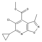 methyl 5-chloro-6-cyclopropyl-3-methylisoxazolo[5,4-b]pyridine-4-carboxylate