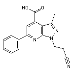 1-(2-cyanoethyl)-3-methyl-6-phenyl-1H-pyrazolo[3,4-b]pyridine-4-carboxylic acid