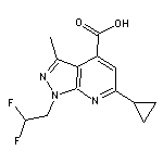 6-cyclopropyl-1-(2,2-difluoroethyl)-3-methyl-1H-pyrazolo[3,4-b]pyridine-4-carboxylic acid