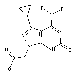 [3-cyclopropyl-4-(difluoromethyl)-6-oxo-6,7-dihydro-1H-pyrazolo[3,4-b]pyridin-1-yl]acetic acid