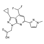 [3-cyclopropyl-4-(difluoromethyl)-6-(1-methyl-1H-pyrazol-3-yl)-1H-pyrazolo[3,4-b]pyridin-1-yl]acetic acid