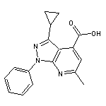 3-cyclopropyl-6-methyl-1-phenyl-1H-pyrazolo[3,4-b]pyridine-4-carboxylic acid