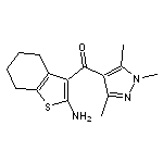 (2-amino-4,5,6,7-tetrahydro-1-benzothien-3-yl)(1,3,5-trimethyl-1H-pyrazol-4-yl)methanone