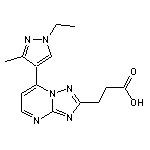 3-[7-(1-ethyl-3-methyl-1H-pyrazol-4-yl)[1,2,4]triazolo[1,5-a]pyrimidin-2-yl]propanoic acid