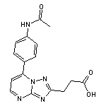 3-{7-[4-(acetylamino)phenyl][1,2,4]triazolo[1,5-a]pyrimidin-2-yl}propanoic acid