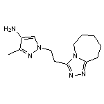 3-methyl-1-[2-(6,7,8,9-tetrahydro-5H-[1,2,4]triazolo[4,3-a]azepin-3-yl)ethyl]-1H-pyrazol-4-amine HCl