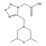 {5-[(2,6-dimethylmorpholin-4-yl)methyl]-1H-tetrazol-1-yl}acetic acid HCl