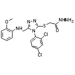 2-[(4-(2,4-dichlorophenyl)-5-{[(2-methoxyphenyl)amino]methyl}-4H-1,2,4-triazol-3-yl)thio]acetohydrazide