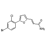 (E)-3-[5-(4-bromo-2-chlorophenyl)-2-furyl]-2-propenamide