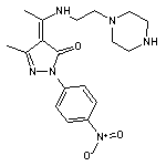 (4{Z})-5-methyl-2-(4-nitrophenyl)-4-{1-[(2-piperazin-1-ylethyl)amino]ethylidene}-2,4-dihydro-3{H}-pyrazol-3-one