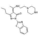 (4{Z})-2-(1,3-benzothiazol-2-yl)-4-{1-[(2-piperazin-1-ylethyl)amino]ethylidene}-5-propyl-2,4-dihydro-3{H}-pyrazol-3-one