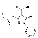 methyl {(4{E})-4-[amino(methylthio)methylene]-5-oxo-1-phenyl-4,5-dihydro-1{H}-pyrazol-3-yl}acetate