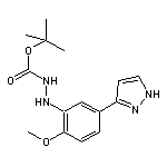 {tert}-butyl 2-[2-methoxy-5-(1{H}-pyrazol-3-yl)phenyl]hydrazinecarboxylate HCL