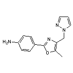 4-[5-methyl-4-(1H-pyrazol-1-ylmethyl)-1,3-oxazol-2-yl]aniline