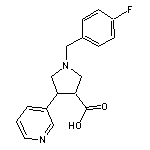 1-(4-fluorobenzyl)-4-(3-pyridyl)-3-pyrrolidinecarboxylic acid