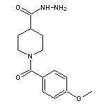 1-(4-methoxybenzoyl)piperidine-4-carbohydrazide