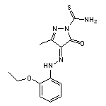 (4E)-4-[(2-ethoxyphenyl)hydrazono]-3-methyl-5-oxo-4,5-dihydro-1H-pyrazole-1-carbothioamide