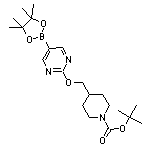 1,1-dimethylethyl 4-(((5-(4,4,5,5-tetramethyl-1,3,2-dioxaborolan-2-yl)-2-pyrimidinyl)oxy)methyl)-1-piperidinecarboxylate