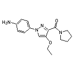 4-[4-ethoxy-3-(pyrrolidin-1-ylcarbonyl)-1H-pyrazol-1-yl]aniline