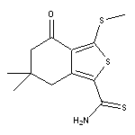 6,6-dimethyl-3-(methylthio)-4-oxo-4,5,6,7-tetrahydro-2-benzothiophene-1-carbothioamide